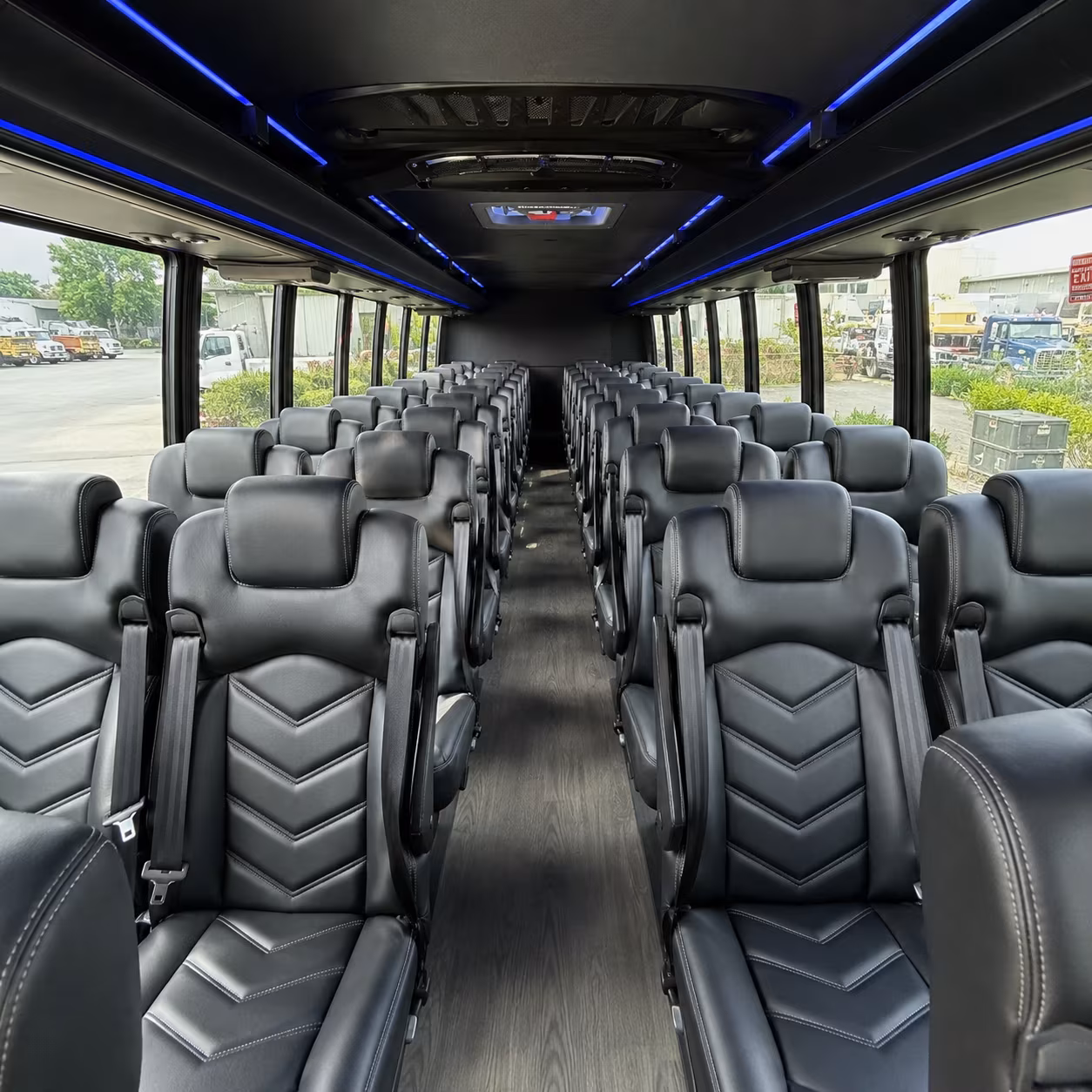 fontana show up to fontana concerts in a charter bus