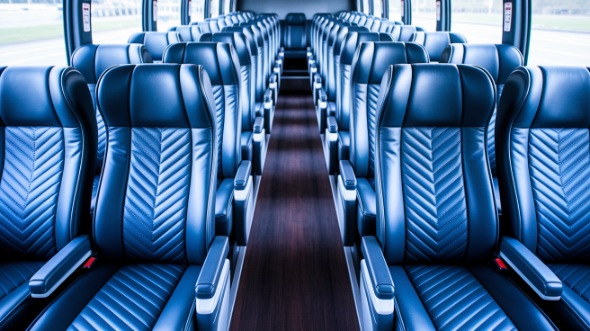 56 passenger charter bus inside
