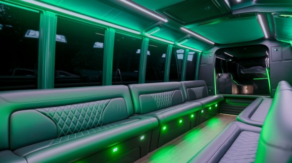 party bus rental interior
