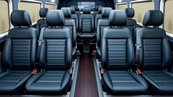 sprinter van with driver inside